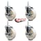 Service Caster 5 Inch Nylon Wheel Swivel 58 Inch Threaded Stem Caster Set with Brake SCC SCC-TS20S514-NYS-TLB-58212-4 - alternate 3